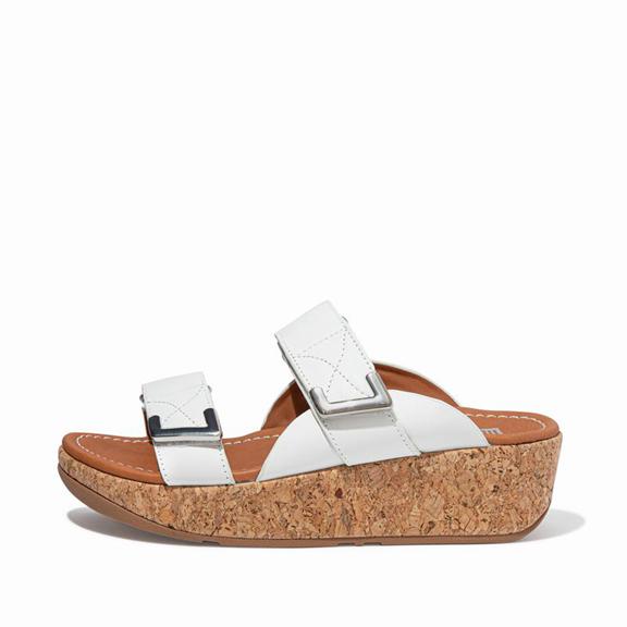Mules Femme Fitflop Remi Cuir Blanche (EDG345287)